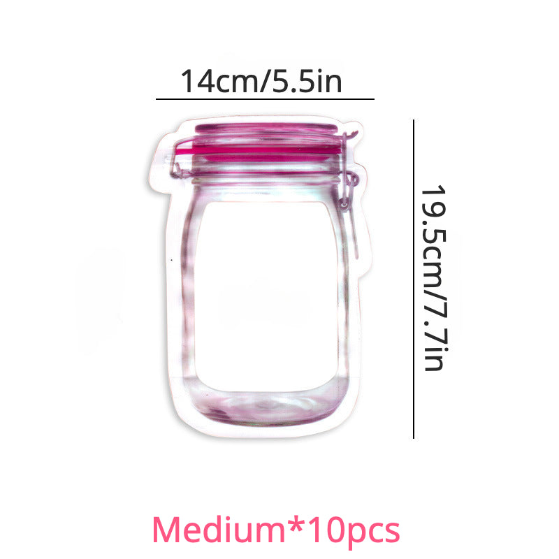 10pcs Anti Odor Reusable Zipper Bags for Fresh Keeping and Freezing