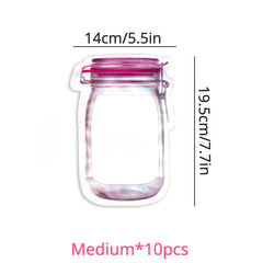 10pcs Anti Odor Reusable Zipper Bags for Fresh Keeping and Freezing