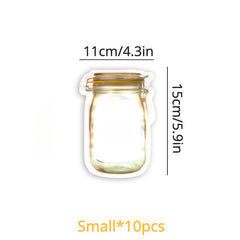 10pcs Anti Odor Reusable Zipper Bags for Fresh Keeping and Freezing
