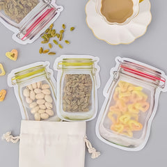 10pcs Anti Odor Reusable Zipper Bags for Fresh Keeping and Freezing