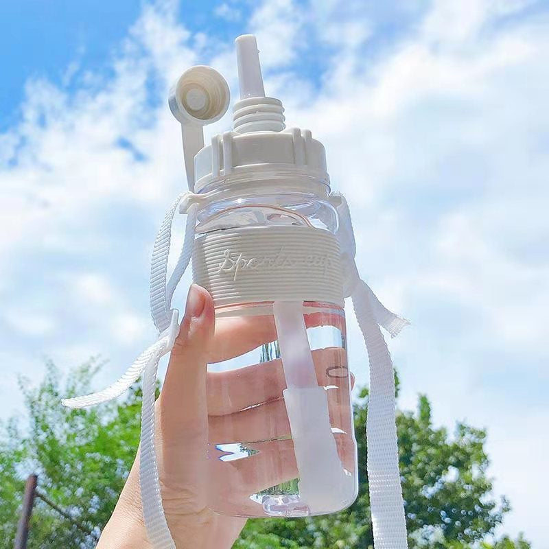 Sports Water Cup Fitness Outdoor Riding Creative Water Cup Bottle With Straw