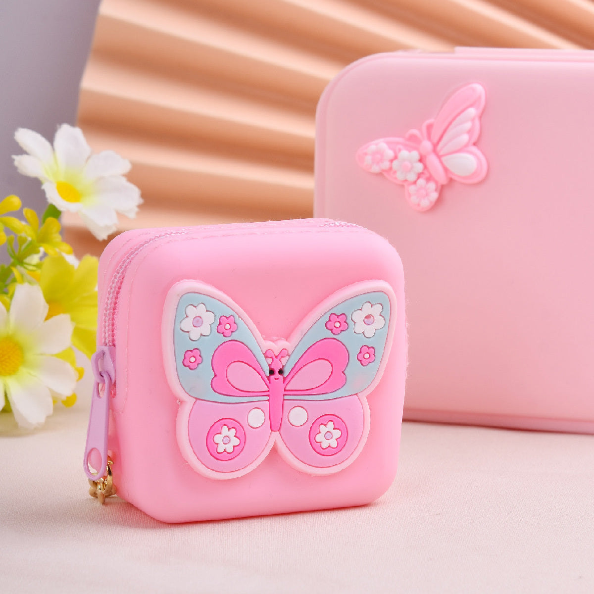 Butterfly LED Glow Watch Set with Coin Purse & Hair Clip