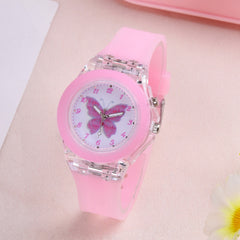 Butterfly LED Glow Watch Set with Coin Purse & Hair Clip