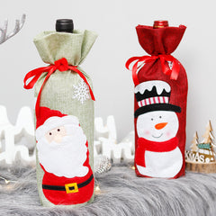 Christmas Doll Wine Bottle Sleeve Party Decoration