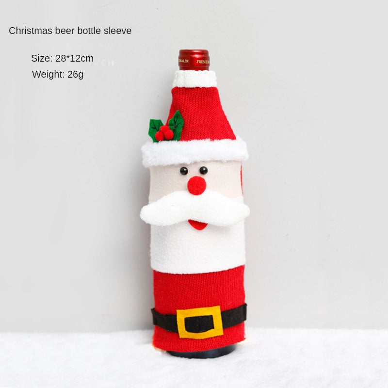 Christmas Doll Wine Bottle Sleeve Party Decoration