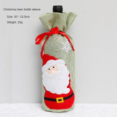 Christmas Doll Wine Bottle Sleeve Party Decoration