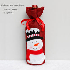 Christmas Doll Wine Bottle Sleeve Party Decoration