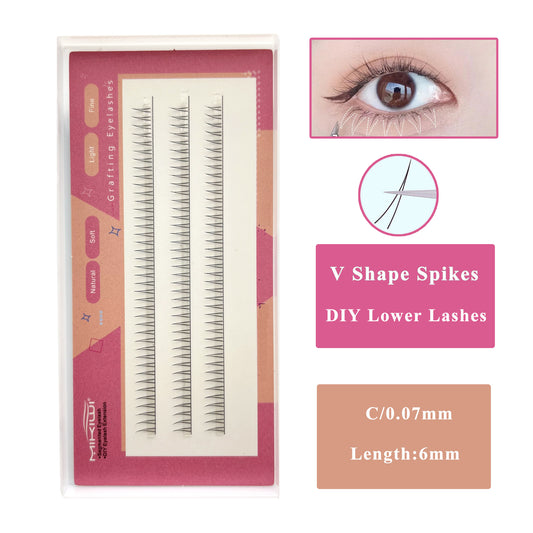Soft and Natural Japanese Cluster Lashes for DIY Extensions
