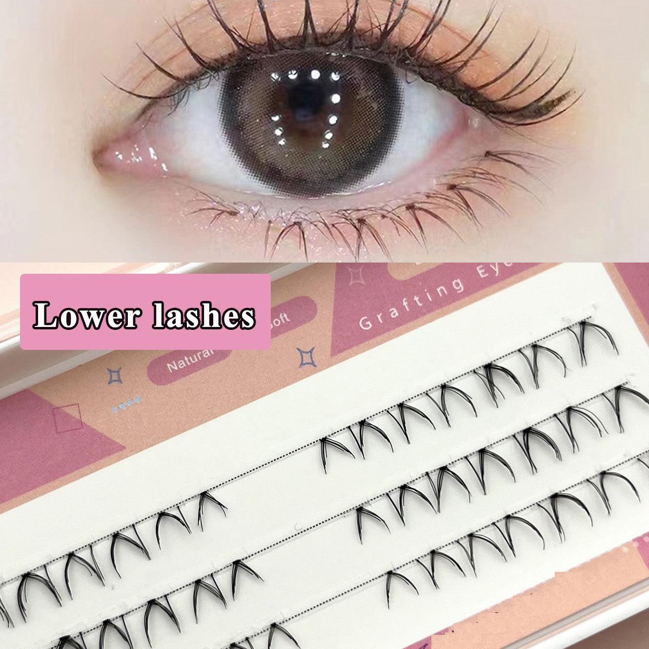 Soft and Natural Japanese Cluster Lashes for DIY Extensions