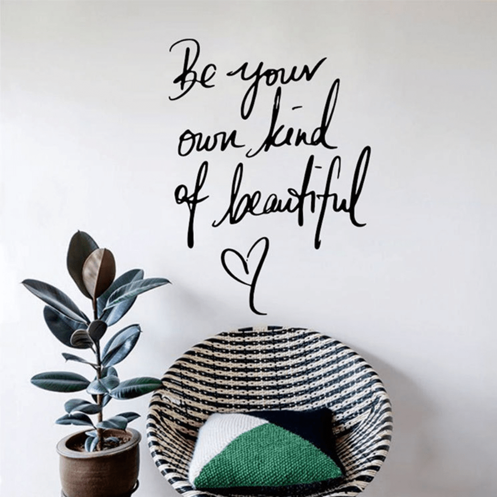English Wall Sticker Warm Home Bedroom Studio Background Wall Decor