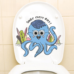 Crocodiles Octopus Fish Bathroom Toilet Wall Stickers Waterproof Tile Stickers