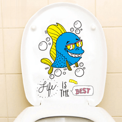 Crocodiles Octopus Fish Bathroom Toilet Wall Stickers Waterproof Tile Stickers