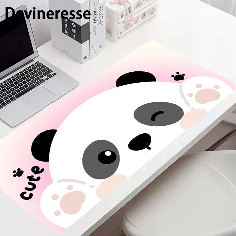 Panda Large Gaming Mouse Pad E Sports Office Keyboard Pad Non Slip Mat