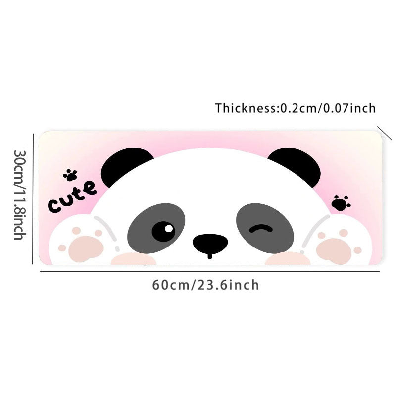 Panda Large Gaming Mouse Pad E Sports Office Keyboard Pad Non Slip Mat