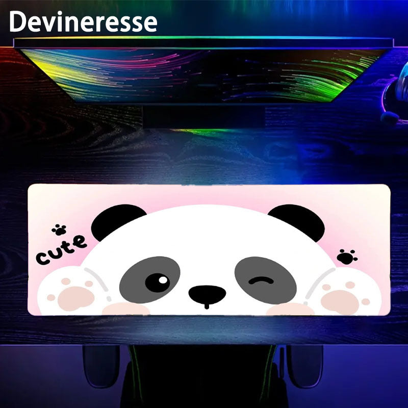 Panda Large Gaming Mouse Pad E Sports Office Keyboard Pad Non Slip Mat