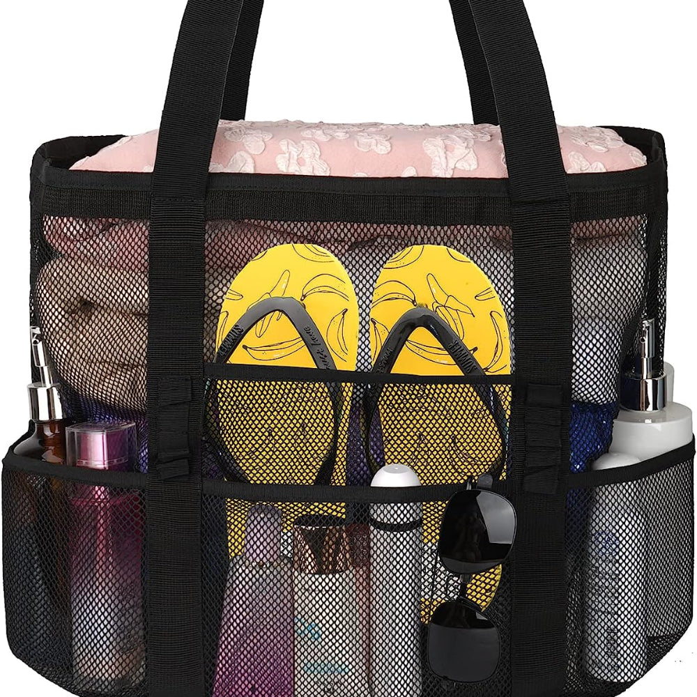 Mesh Clear Pocket Large Capacity Beach Bag Lightweight Storage Bag