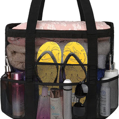 Mesh Clear Pocket Large Capacity Beach Bag Lightweight Storage Bag