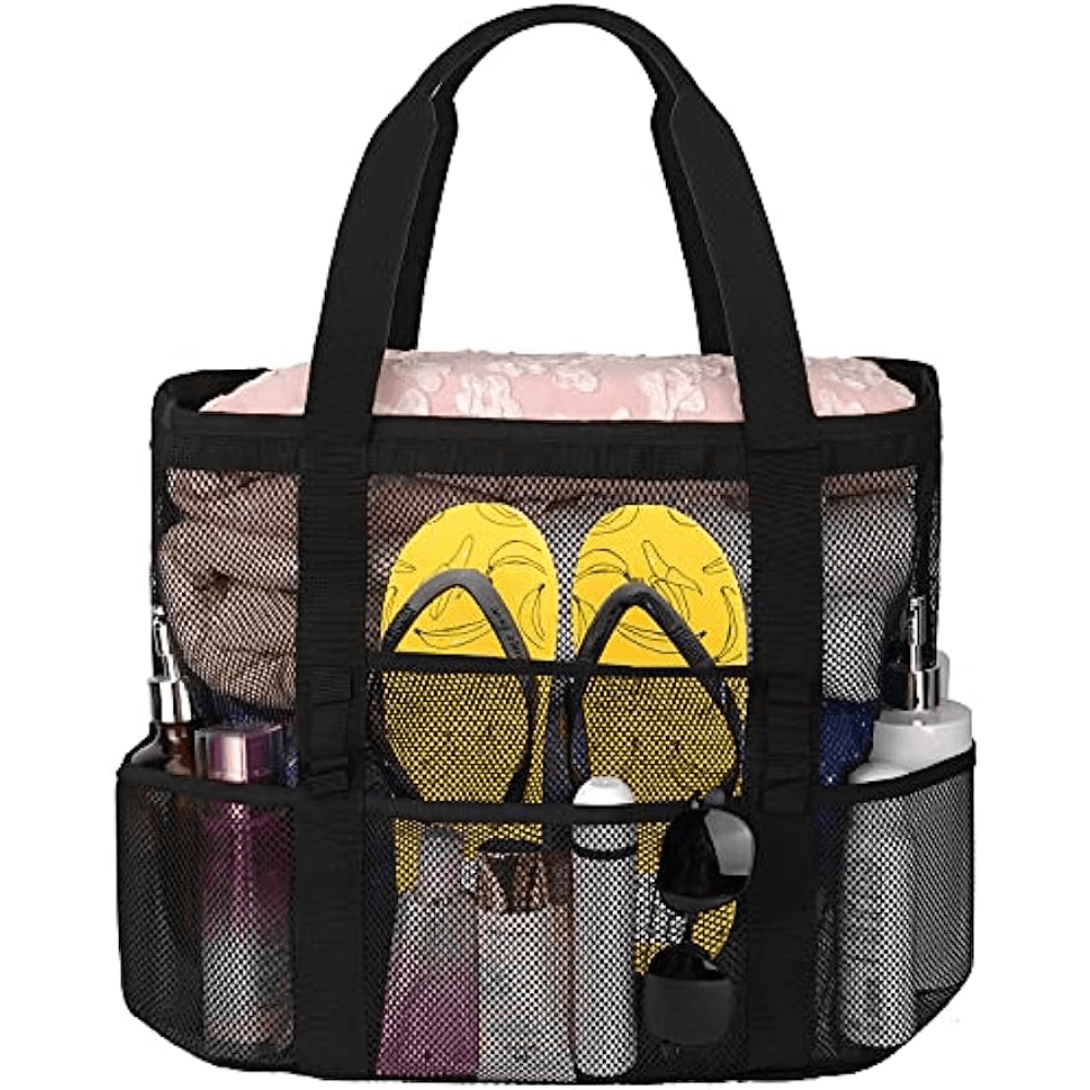 Mesh Clear Pocket Large Capacity Beach Bag Lightweight Storage Bag