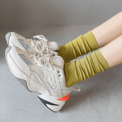 5 Pairs Thin Breathable Mid calf Socks For Women And Girls