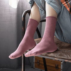 5 Pairs Thin Breathable Mid calf Socks For Women And Girls