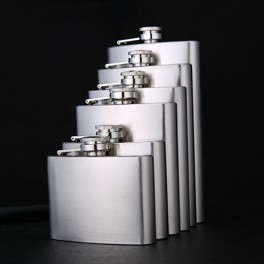 5 7 8 10 12oz Stainless Steel Hip Flask Funnel Pocket Outdoor Wine Jug