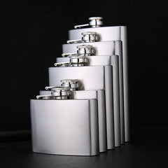 5 7 8 10 12oz Stainless Steel Hip Flask Funnel Pocket Outdoor Wine Jug