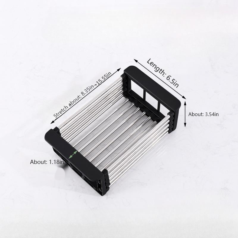 Stainless Steel Stretch Drain Basket Kitchen Sink Filter Drying Basket