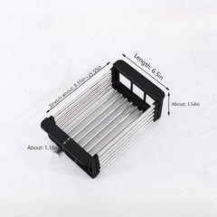Stainless Steel Stretch Drain Basket Kitchen Sink Filter Drying Basket