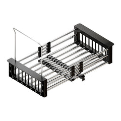 Stainless Steel Stretch Drain Basket Kitchen Sink Filter Drying Basket