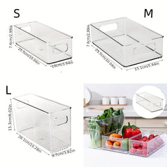 Stackable Refrigerator Storage Box With Handle Kitchen Fruit And Vegetable