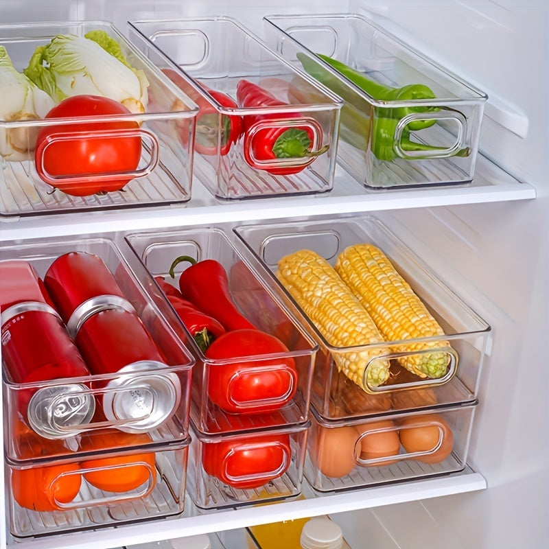 Stackable Refrigerator Storage Box With Handle Kitchen Fruit And Vegetable