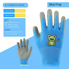 Kids Full Finger Gardening Gloves, Anti-slip & Wear-resistant