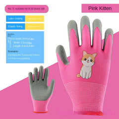 Kids Full Finger Gardening Gloves, Anti-slip & Wear-resistant