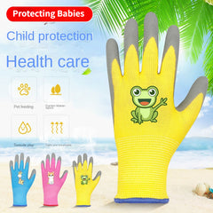 Kids Full Finger Gardening Gloves, Anti-slip & Wear-resistant