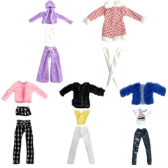 6 Princess Doll Outfits Set Noble Party Skirt Casual Dress Girl Gift Toy