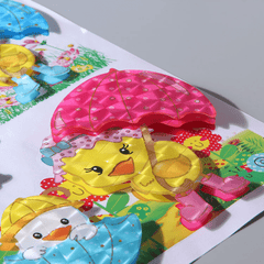 Yellow Ducklings 3D Children Bedroom Wall Stickers
