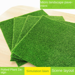 2pcs Artificial Grass Mat Easy to Clean for Garden Balcony Patio