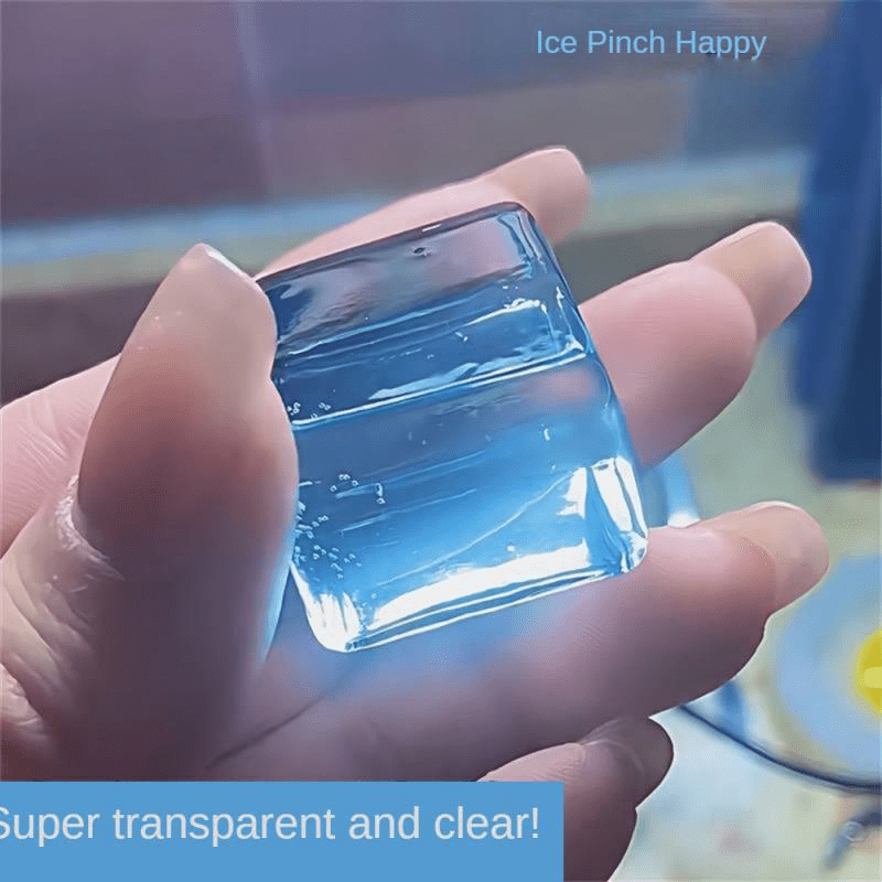 Ice Block Toy for Kids - Transparent and Squeezable Ice Simulation