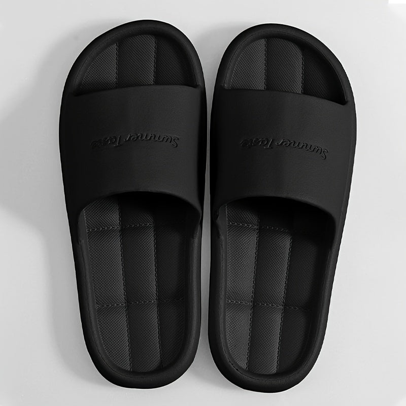Women's Solid Slippers Casual Open Toe Non Slip Slides Shoes Summer