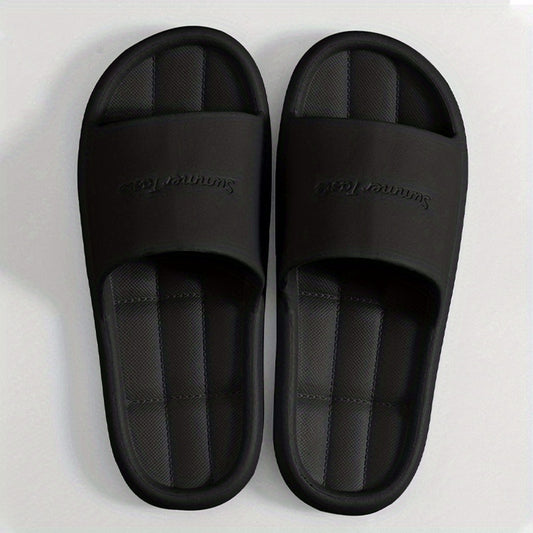 Women's Solid Slippers Casual Open Toe Non Slip Slides Shoes Summer
