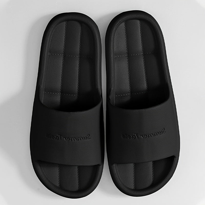 Women's Solid Slippers Casual Open Toe Non Slip Slides Shoes Summer