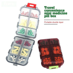 Portable 12 Grid Pill Organizer Daily Vitamin & Medicine Holder Container