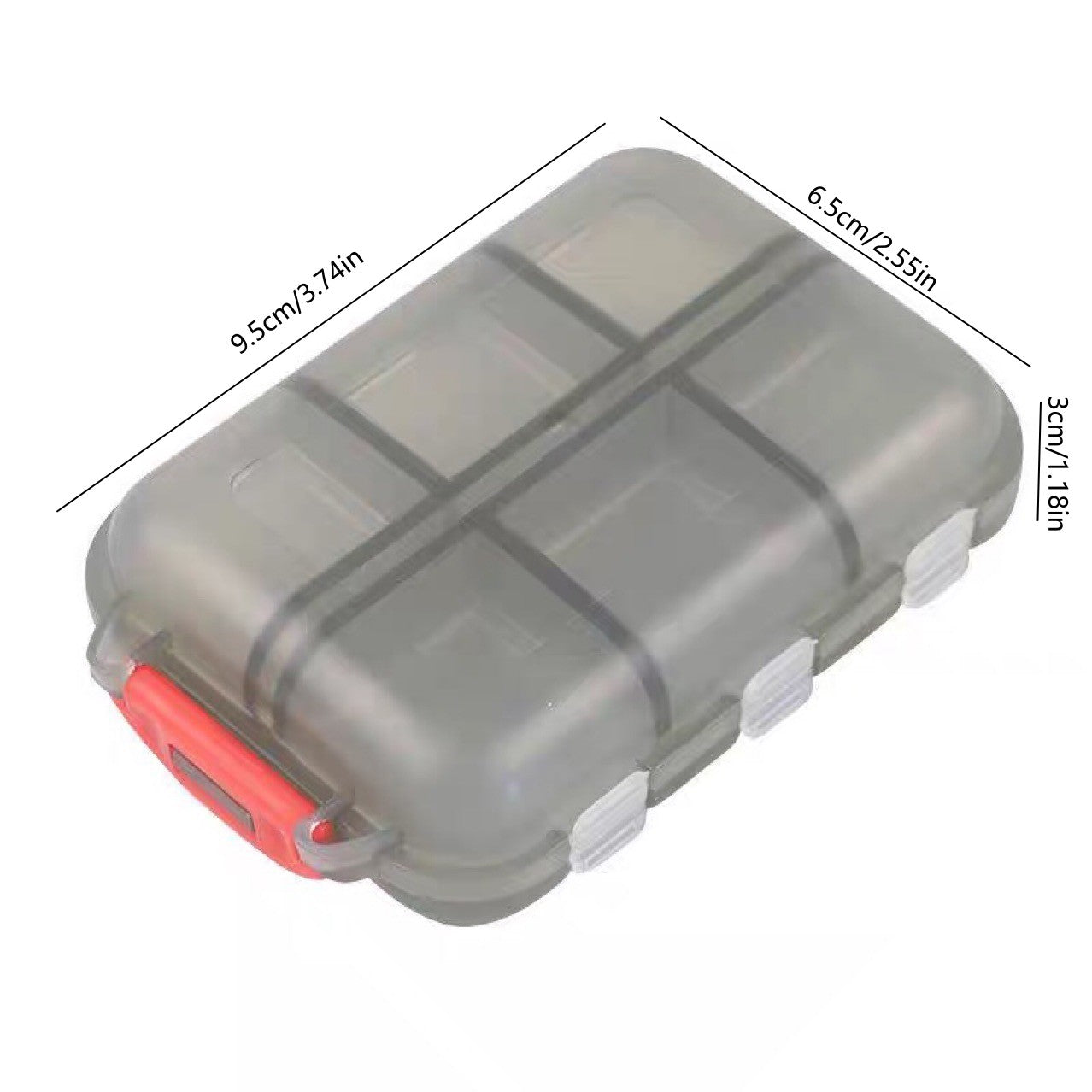 Portable 12 Grid Pill Organizer Daily Vitamin & Medicine Holder Container