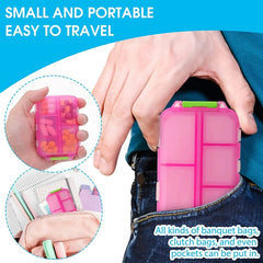 Portable 12 Grid Pill Organizer Daily Vitamin & Medicine Holder Container