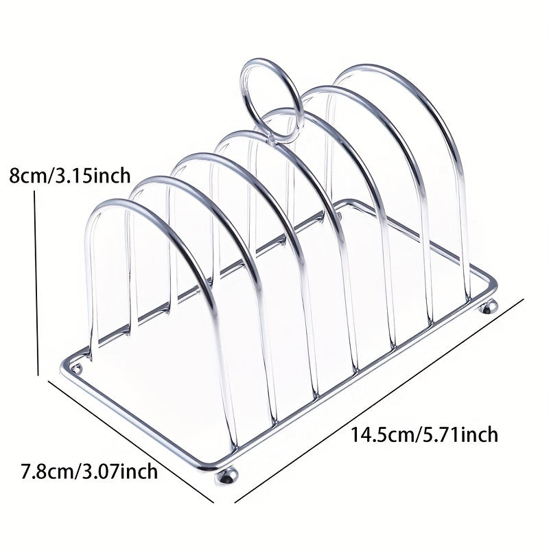 6-Slice Stainless Steel Bread Rack for Restaurant and Home Use