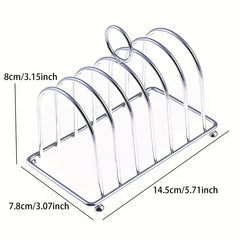 6-Slice Stainless Steel Bread Rack for Restaurant and Home Use