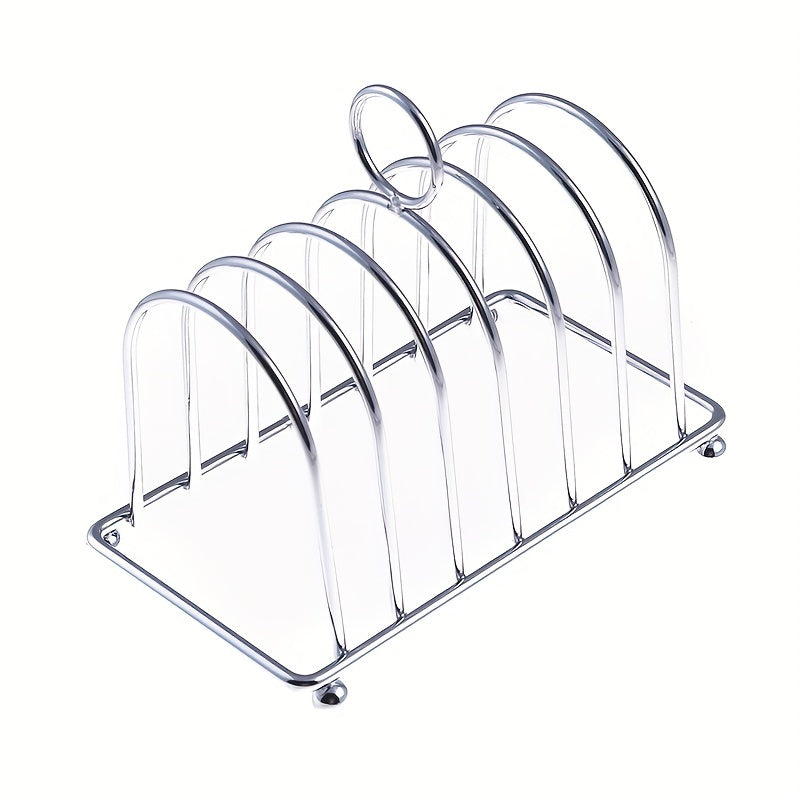 6-Slice Stainless Steel Bread Rack for Restaurant and Home Use