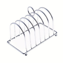 6-Slice Stainless Steel Bread Rack for Restaurant and Home Use