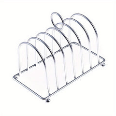 6-Slice Stainless Steel Bread Rack for Restaurant and Home Use