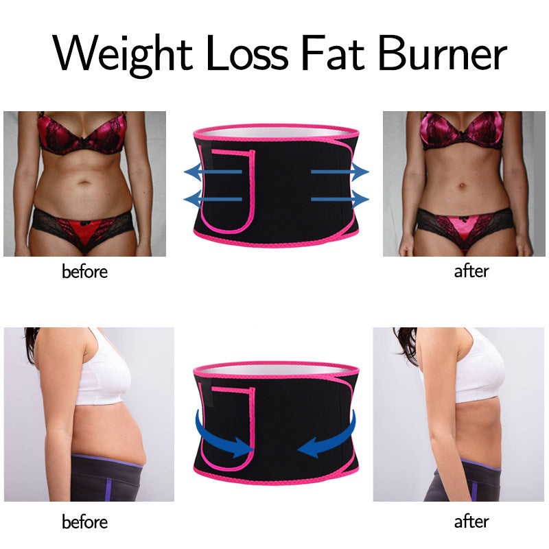 Silver Fabric Waist Protector Sweatband Adjustable Waist Training Fitness Belt